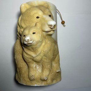 Lava Candles Animal Spirits 10”x 5” Bears 200 Hr Burn Pre-owned - Very Good Cond